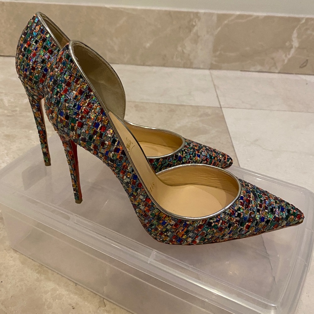 Christian Louboutin Rainbow Iriza Creative Mosaic D'orsay Pumps